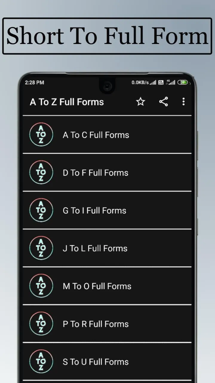 A To Z Full Forms Abbreviation | Indus Appstore | Screenshot