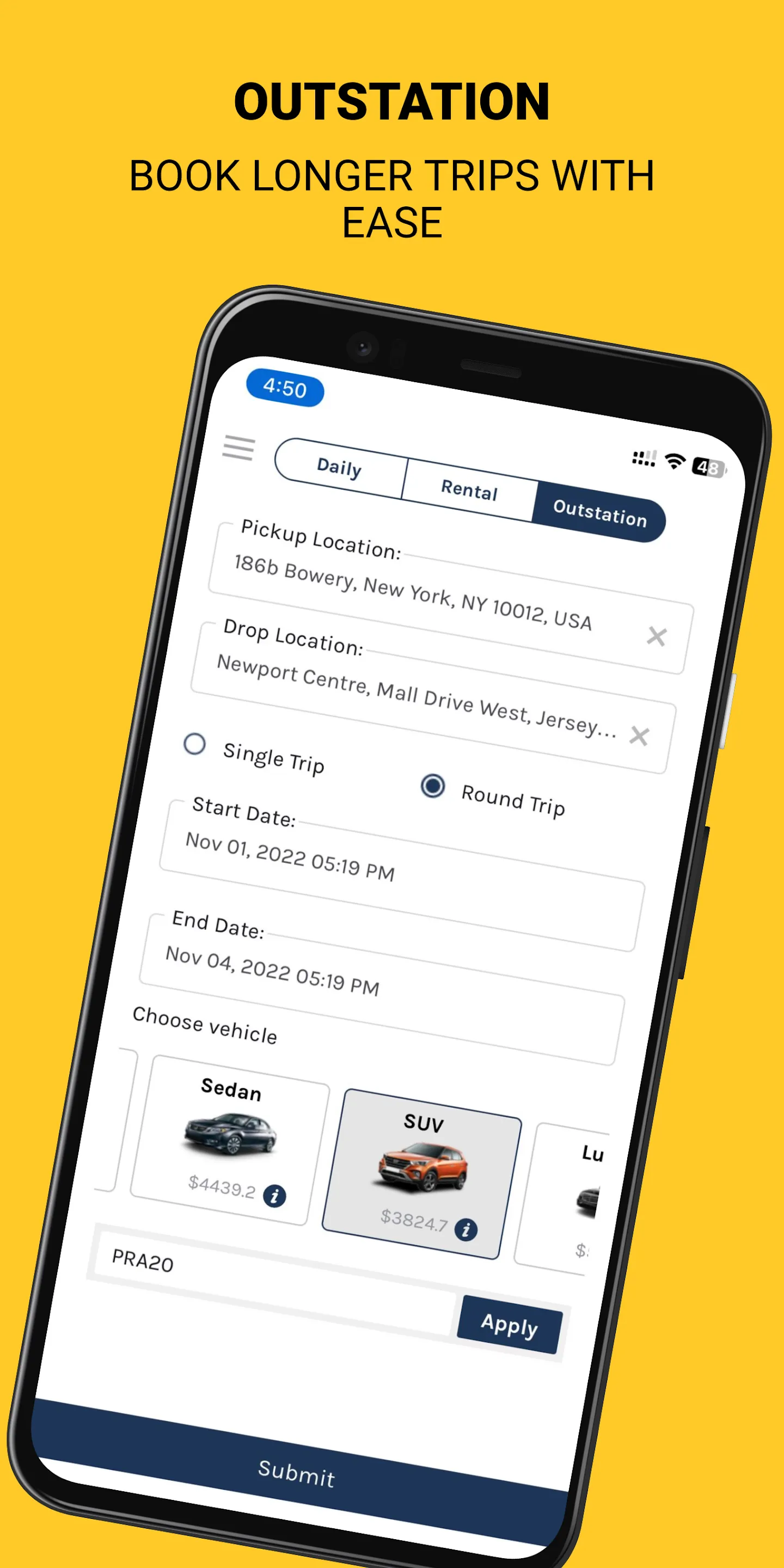 HireMe - Book a Taxi/Cab | Indus Appstore | Screenshot