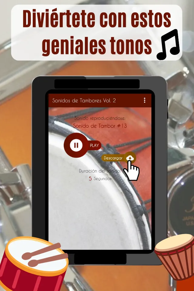 Sonidos de Tambores. | Indus Appstore | Screenshot