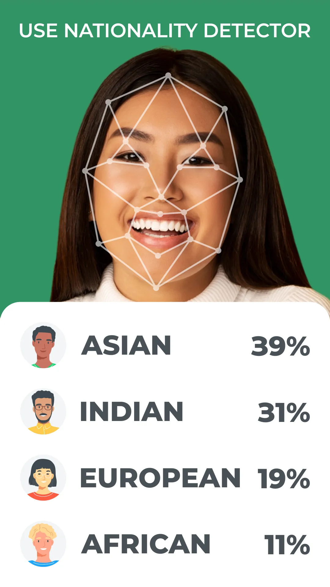 Ethnicity: Nation Face Scanner | Indus Appstore | Screenshot