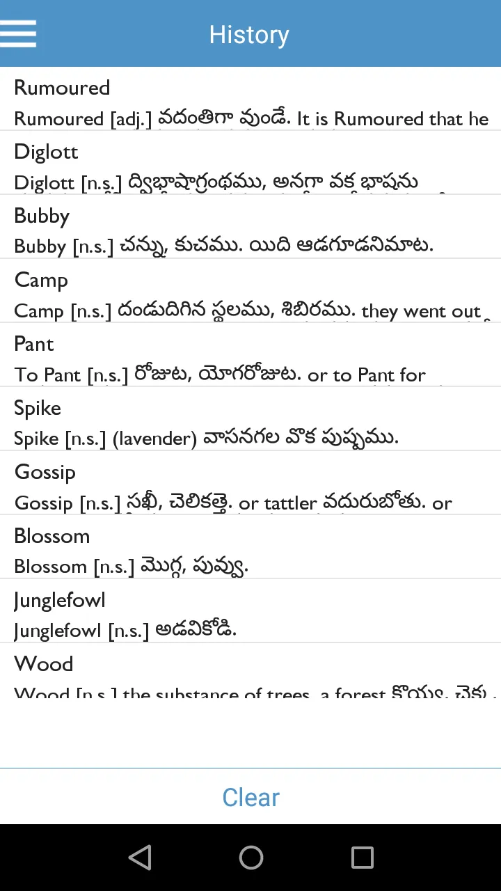 English Telugu Dictionary | Indus Appstore | Screenshot