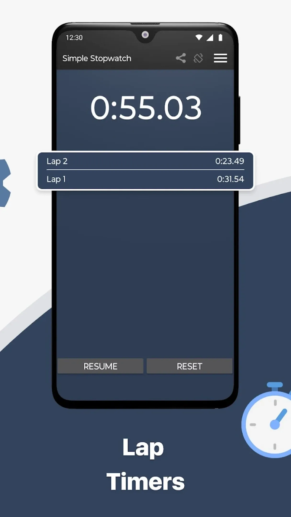 Simple Stopwatch | Indus Appstore | Screenshot