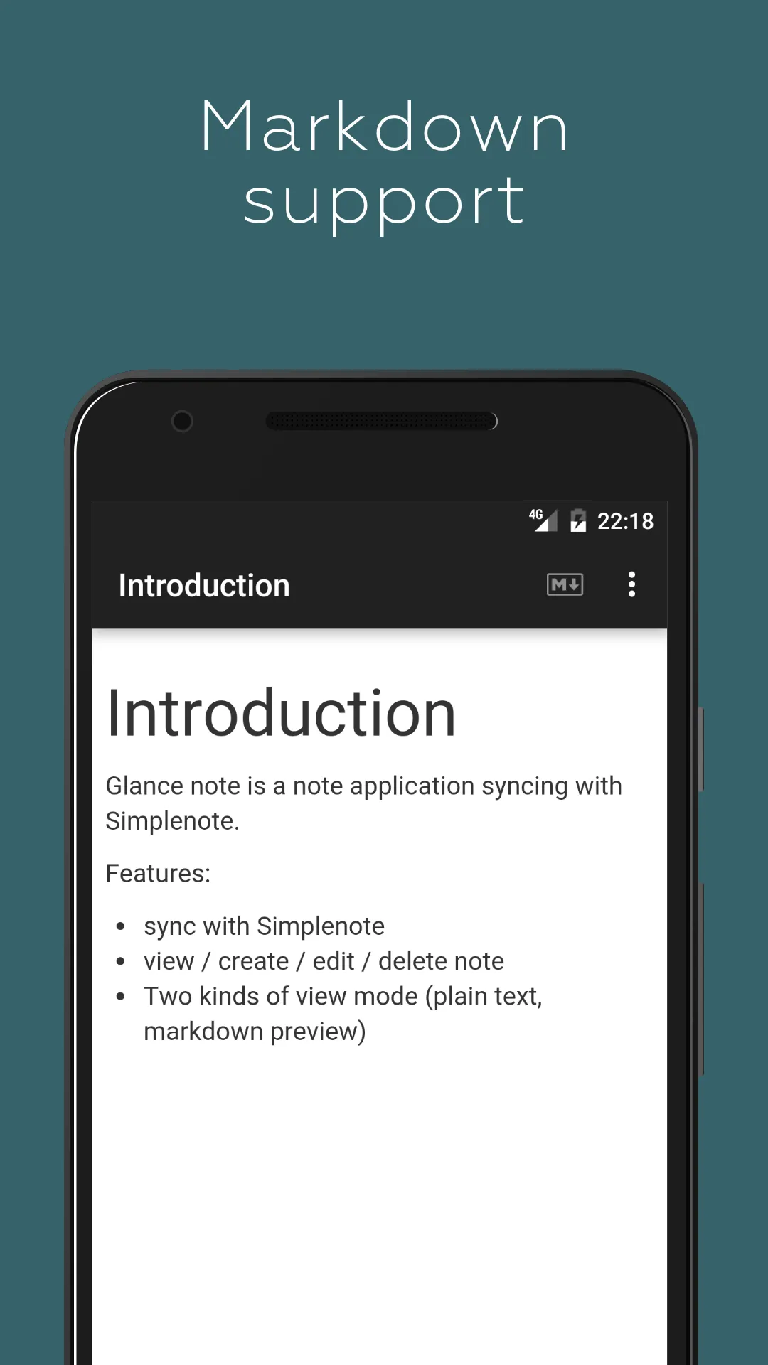 Glance Note for Simplenote | Indus Appstore | Screenshot