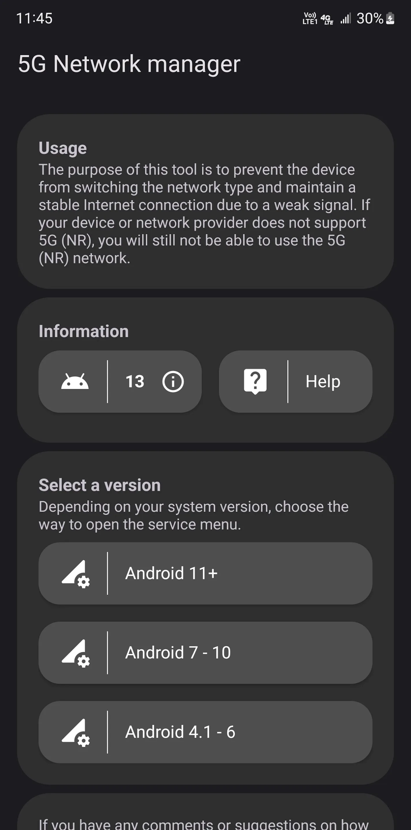 5G Switch - Force 5G Only | Indus Appstore | Screenshot