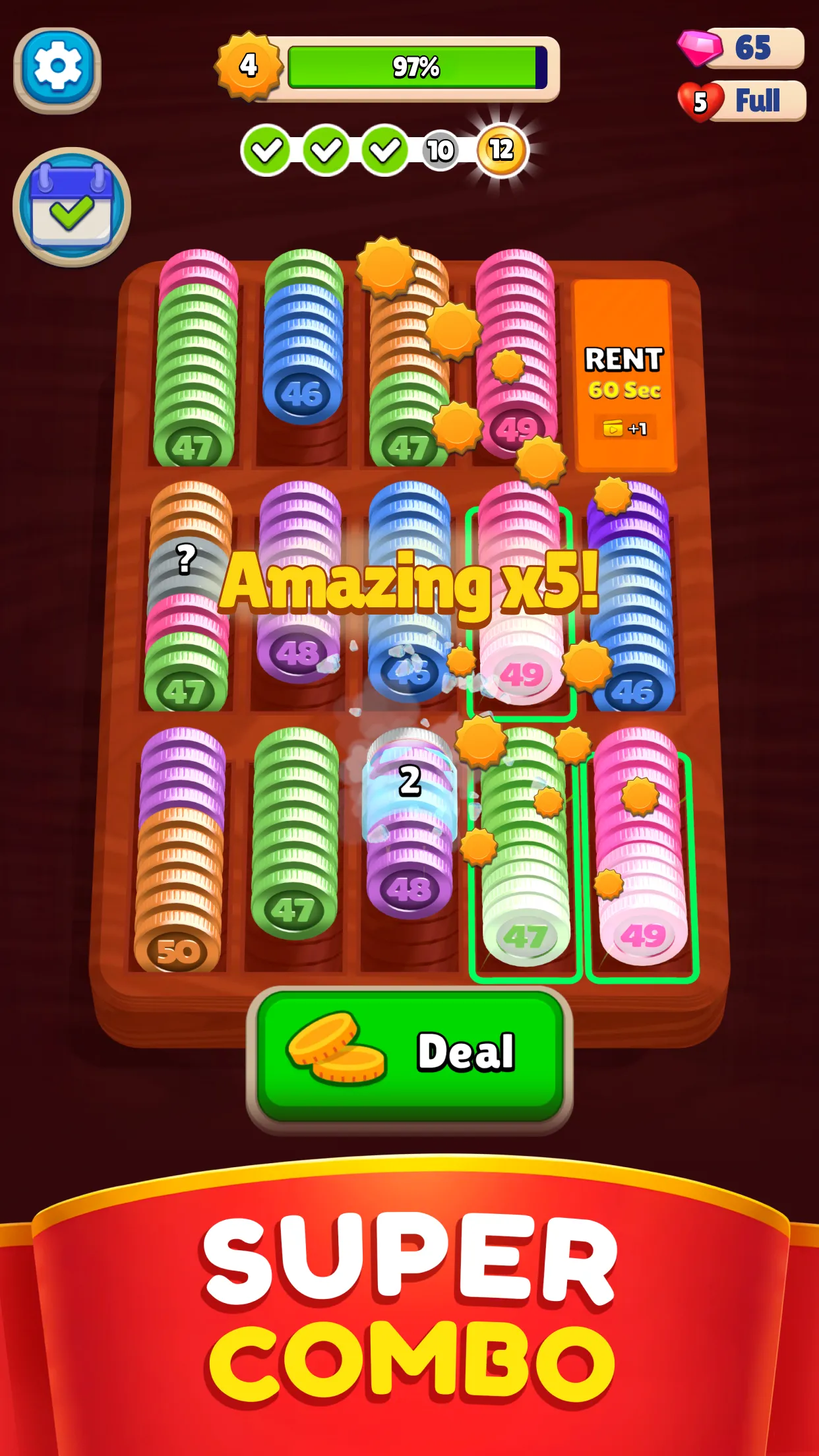 Pocket Sort: Coin Merge Puzzle | Indus Appstore | Screenshot