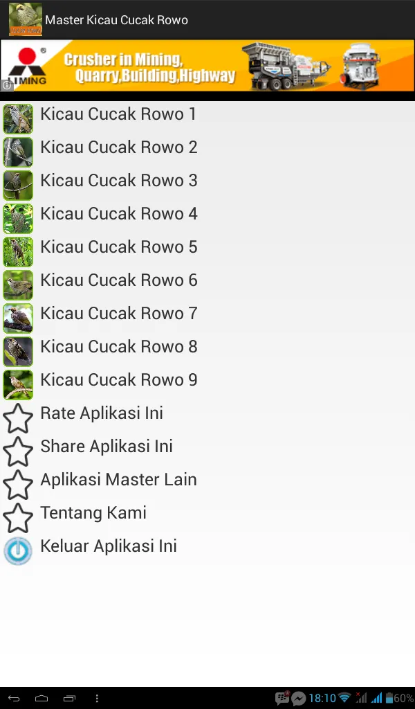 Master Kicau Cucak Rowo | Indus Appstore | Screenshot