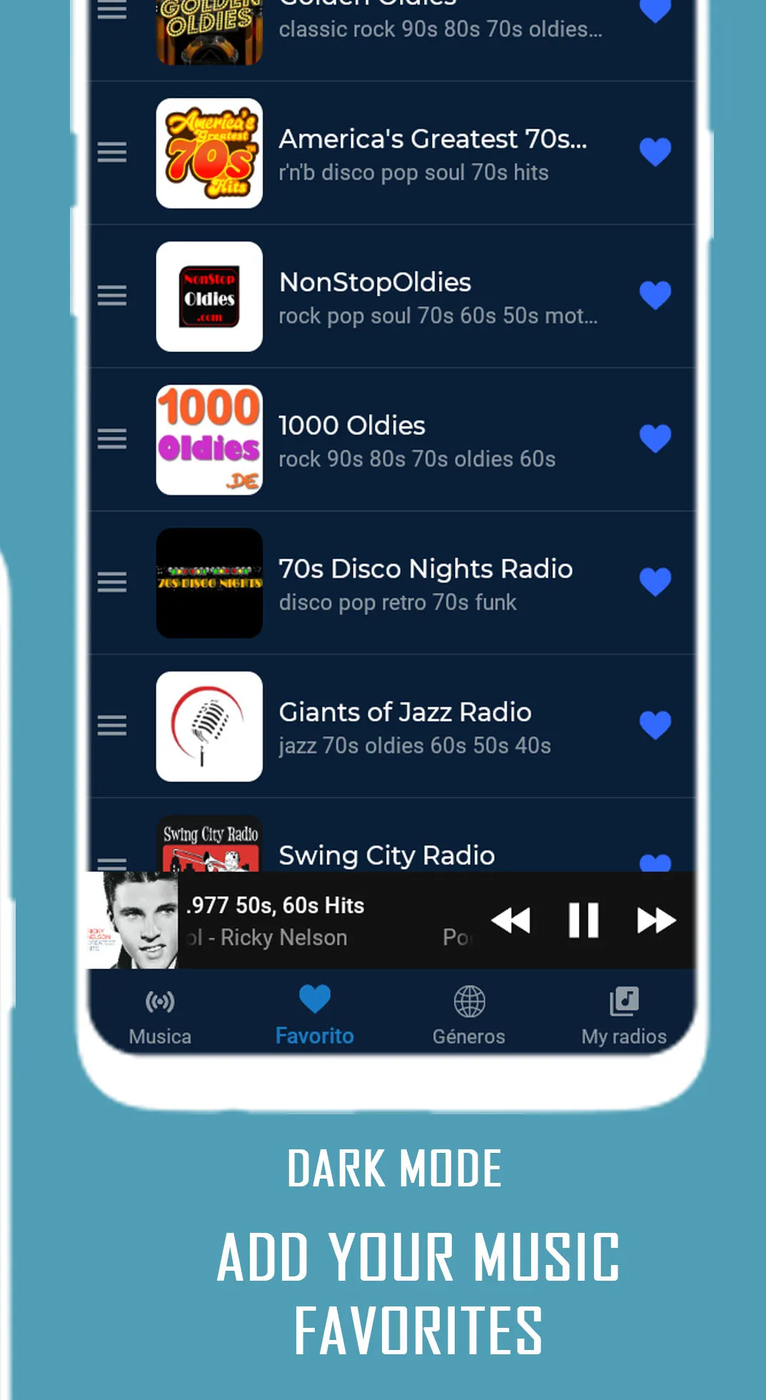 50s 60s 70s Oldies Music Radio | Indus Appstore | Screenshot