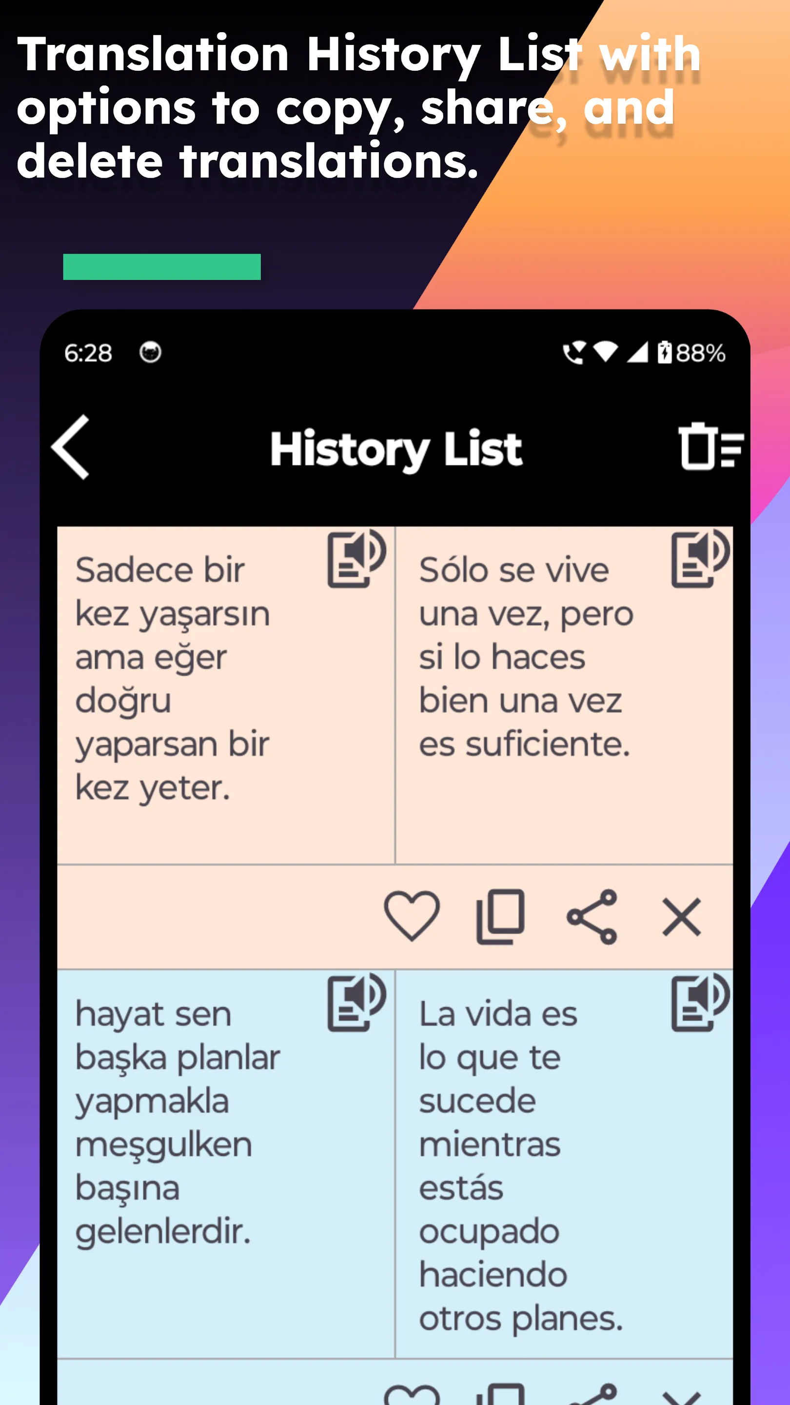 Turkish Spanish Translate | Indus Appstore | Screenshot