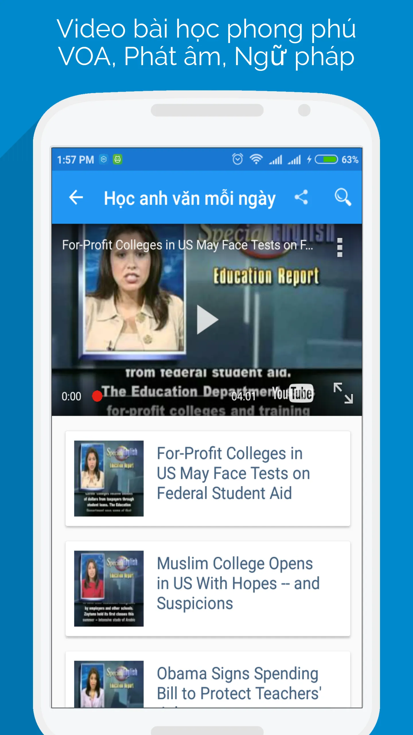 Hoc Anh Van moi ngay VOA | Indus Appstore | Screenshot