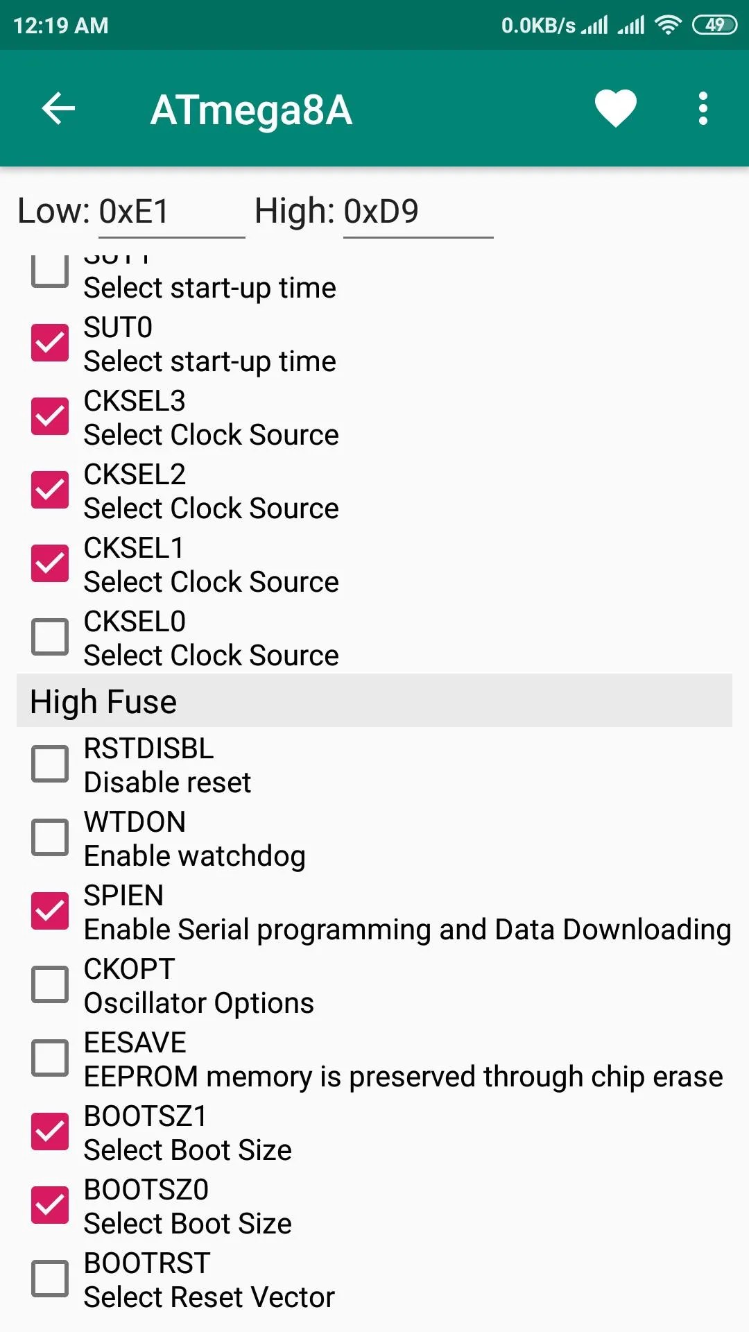 AVR Fuse Calculator | Indus Appstore | Screenshot