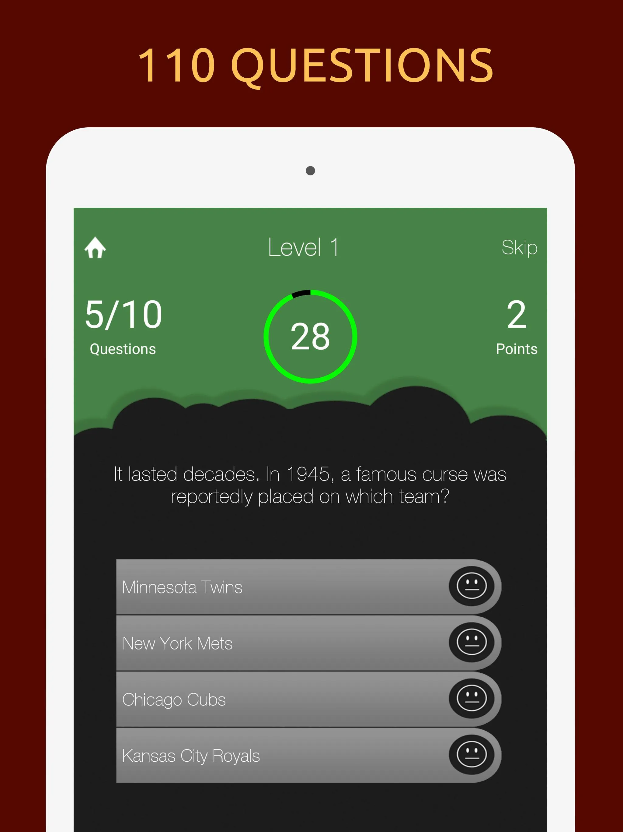 Baseball Quiz Test Trivia | Indus Appstore | Screenshot