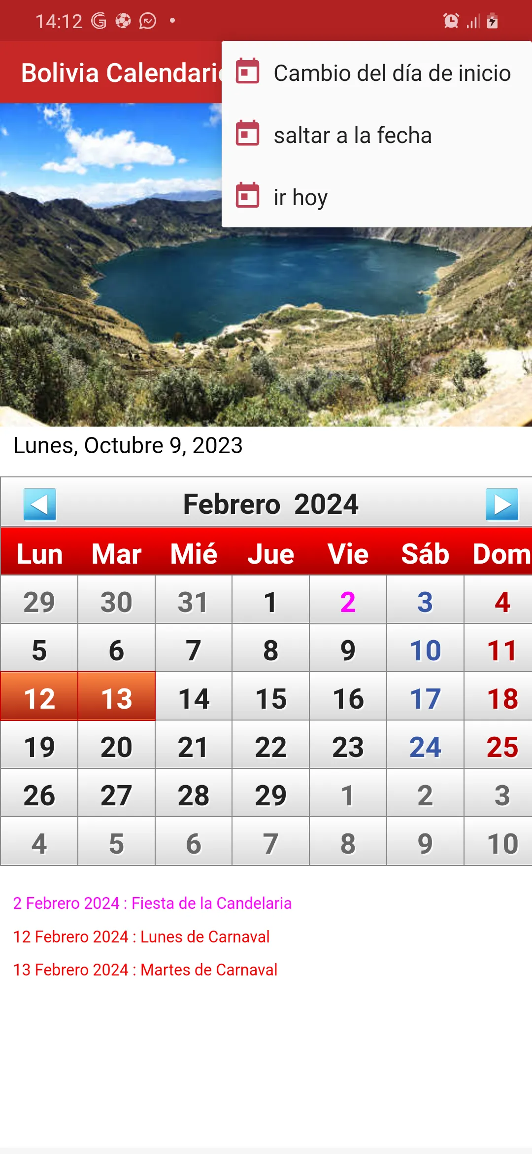 Bolivia Calendario 2024 | Indus Appstore | Screenshot