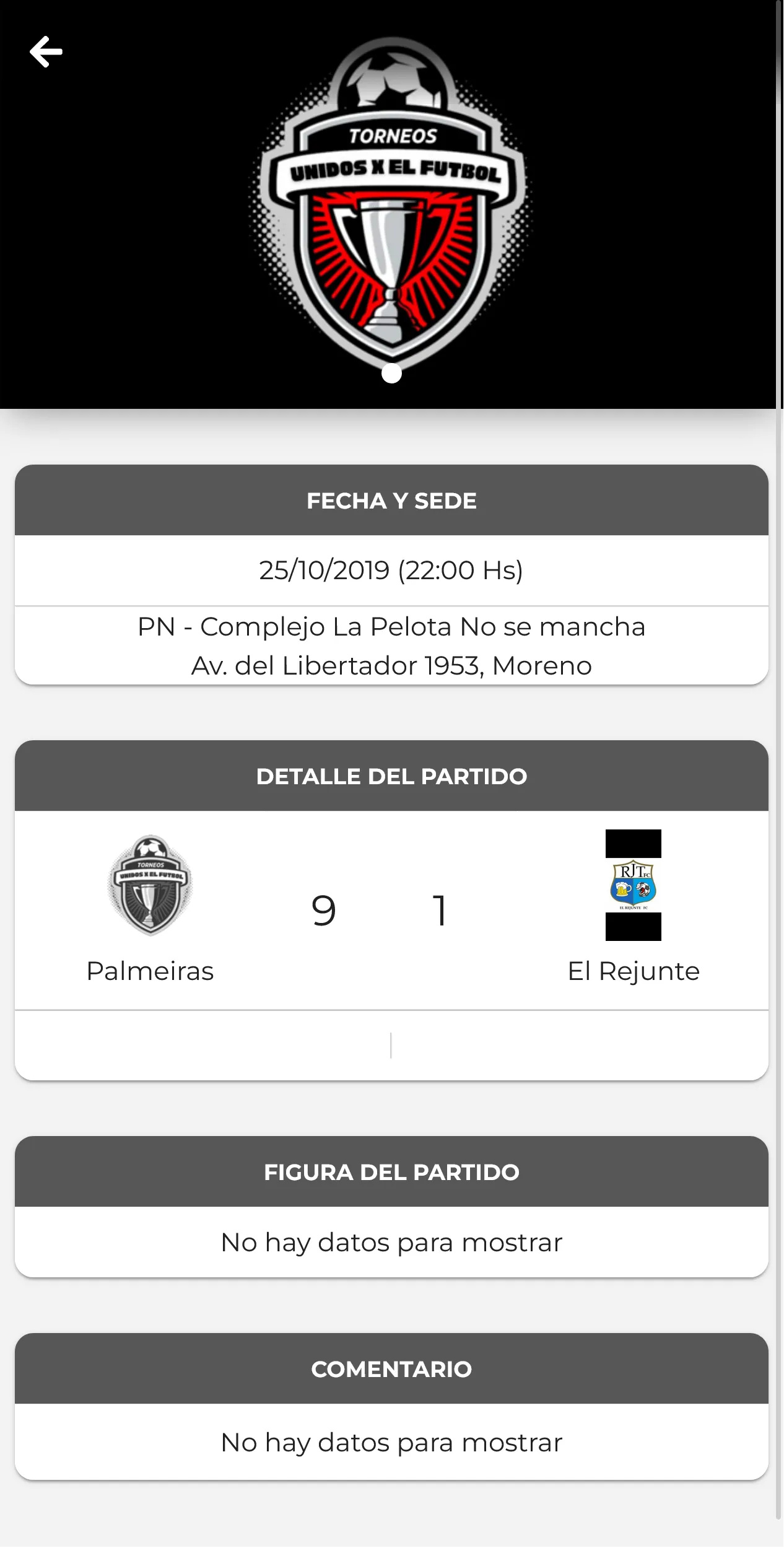 Torneos Unidos | Indus Appstore | Screenshot