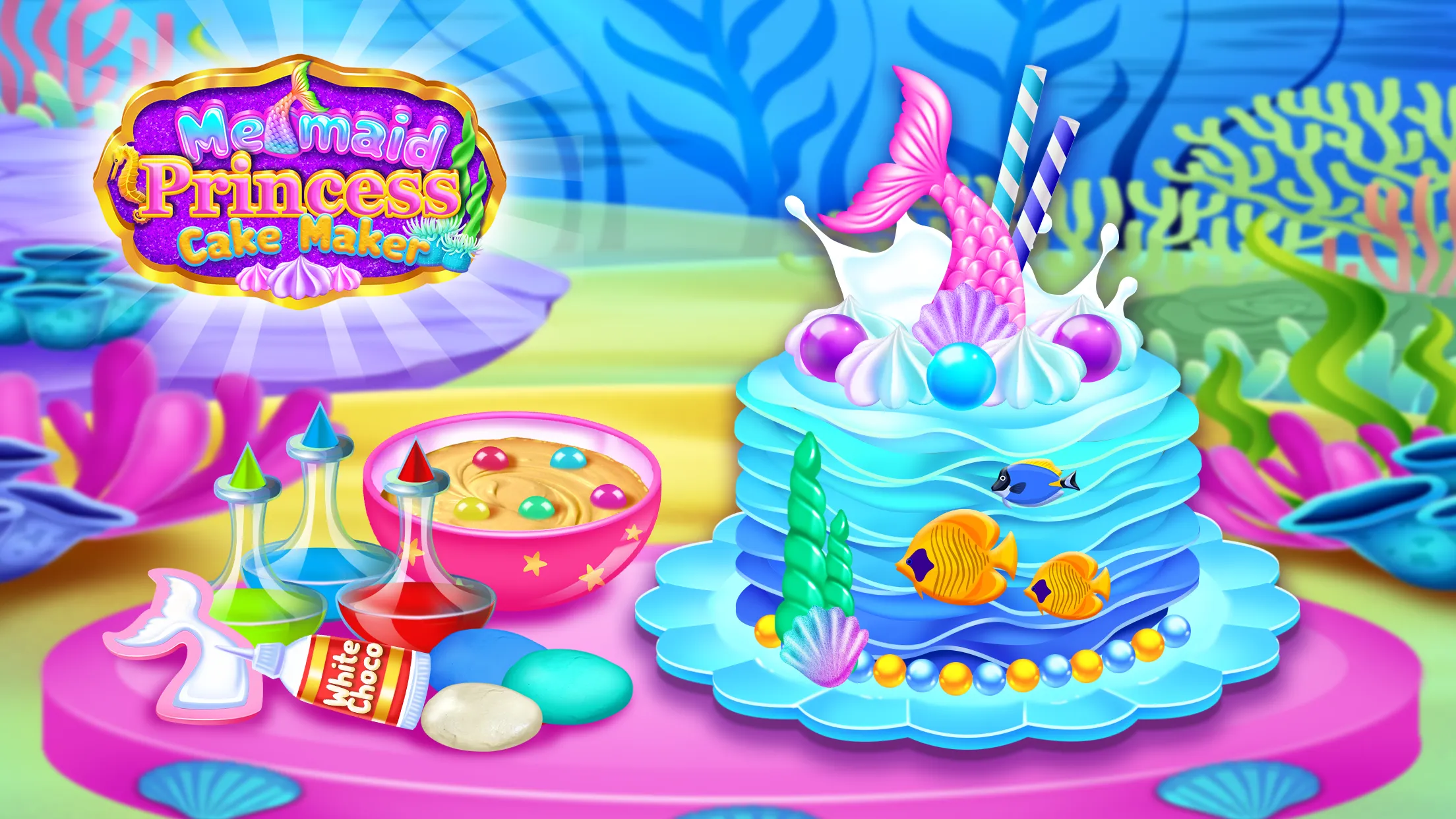 Mermaid Glitter Cake Maker | Indus Appstore | Screenshot