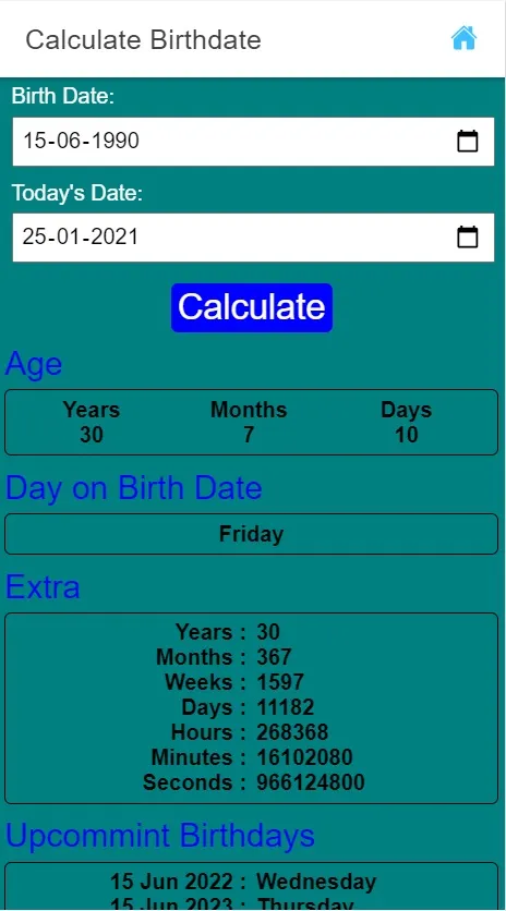 age calculator | Indus Appstore | Screenshot