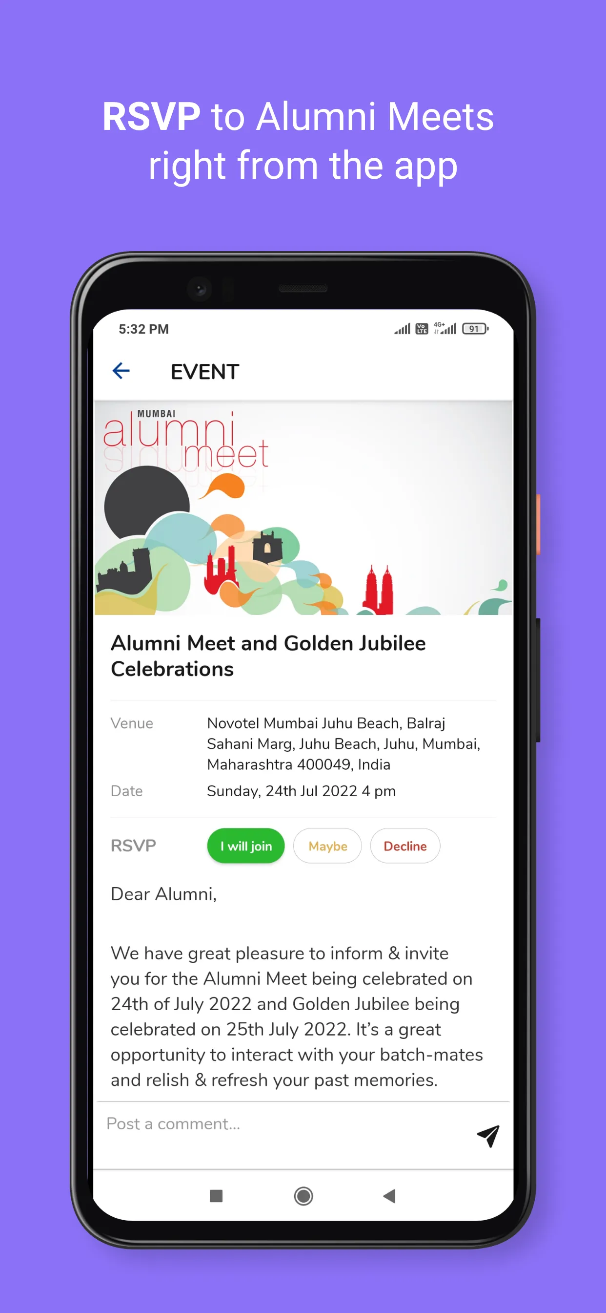 My Alumni Network | Indus Appstore | Screenshot