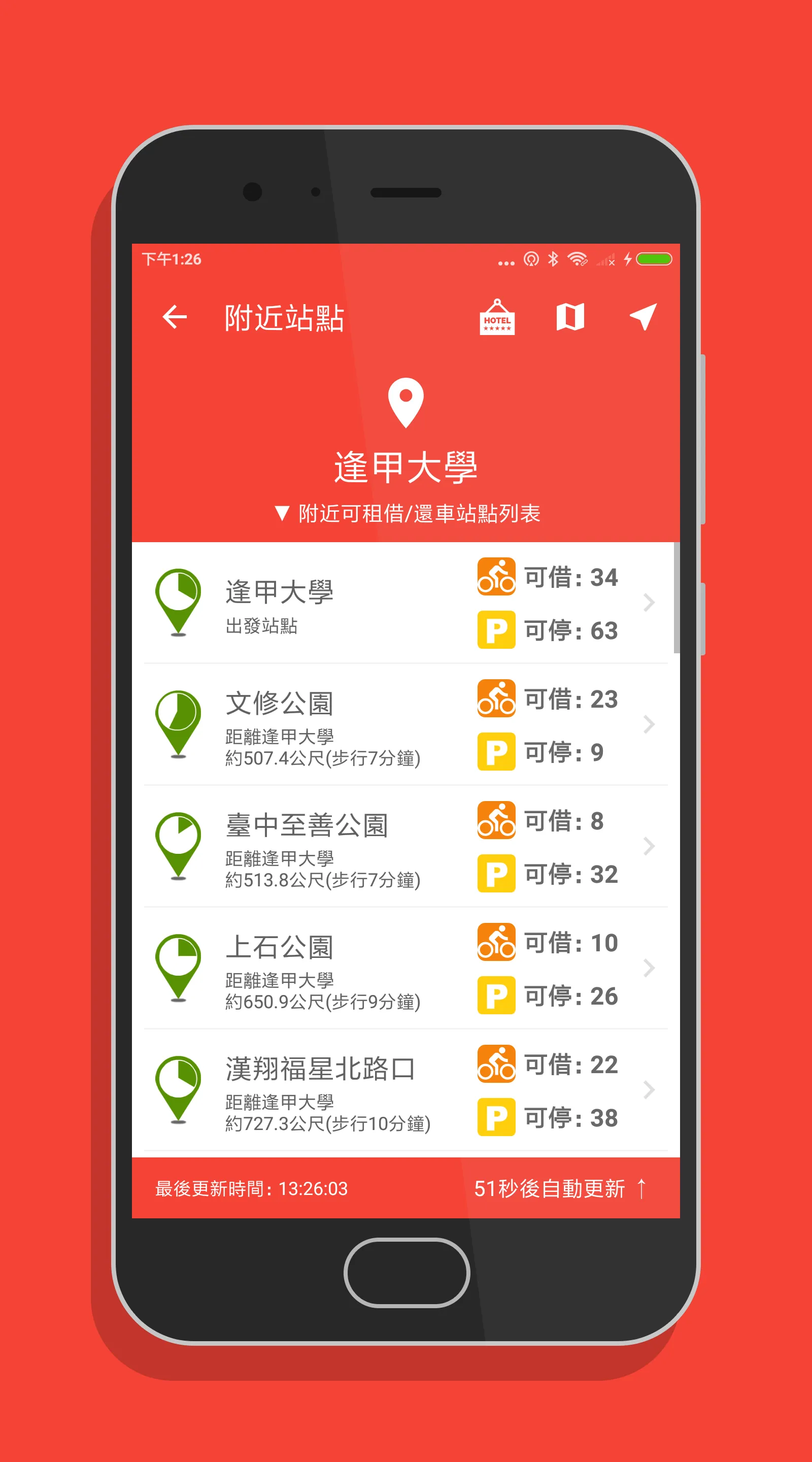 台中微笑單車 - YouBike2.0查詢 | Indus Appstore | Screenshot