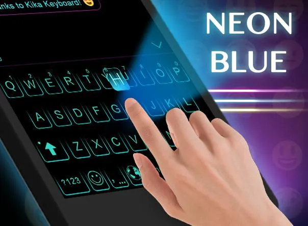 Neon Blue Keyboard Theme | Indus Appstore | Screenshot