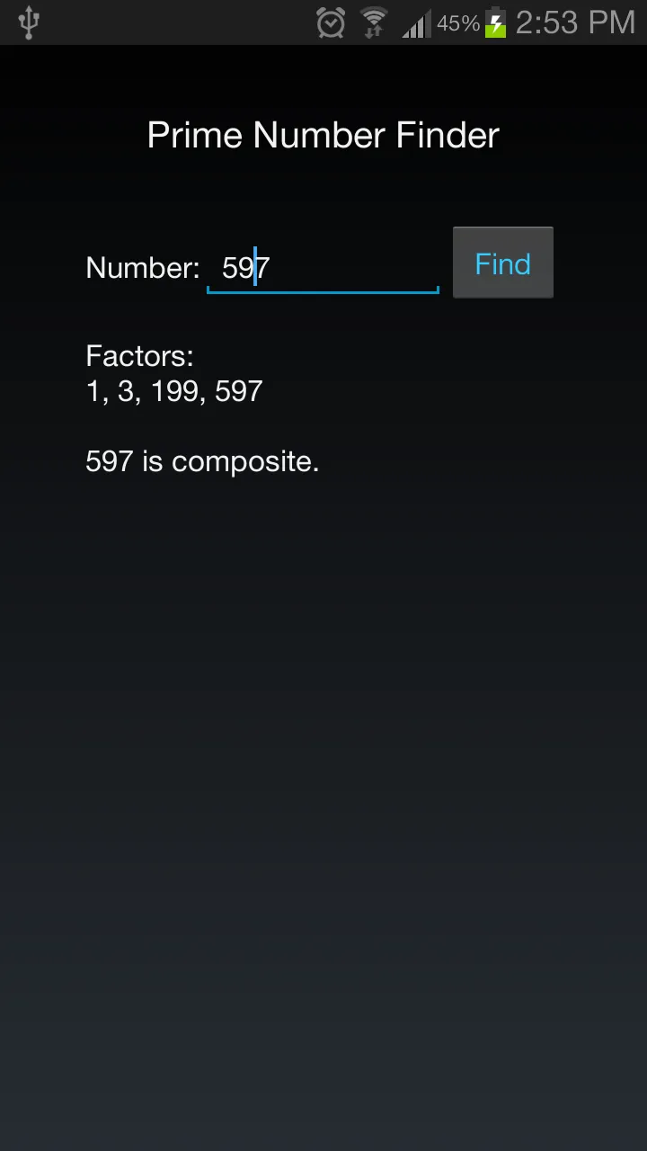 Prime Number Finder | Indus Appstore | Screenshot