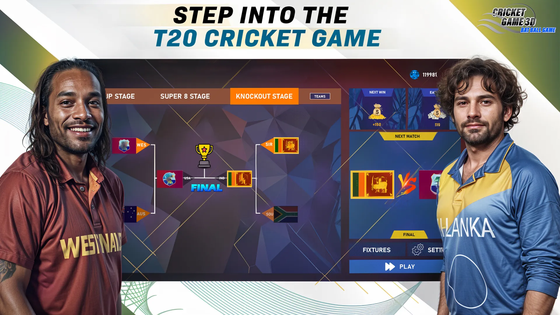 Cricket Game 3D: Bat Ball Game | Indus Appstore | Screenshot