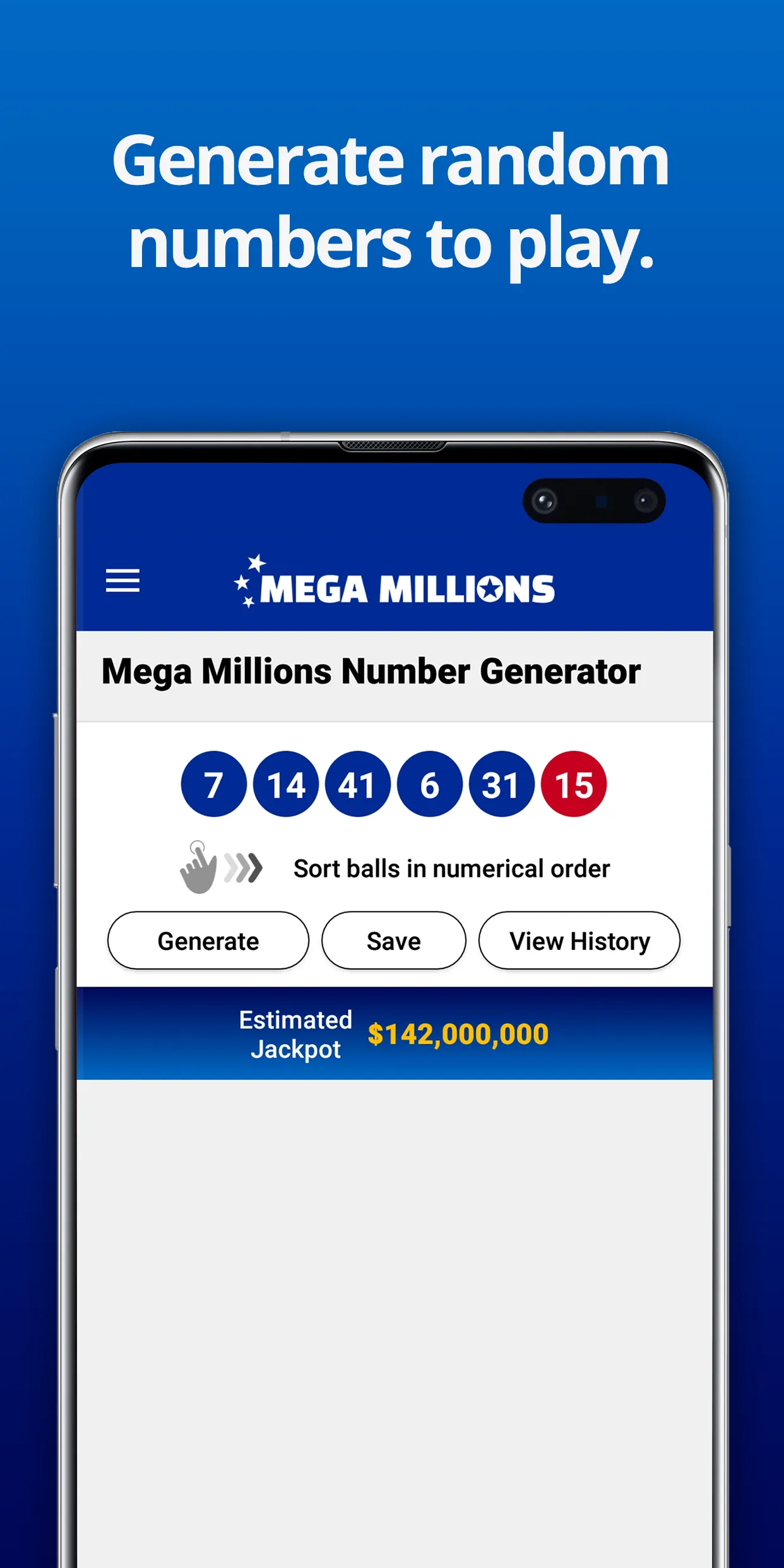 Mega Millions Numbers | Indus Appstore | Screenshot