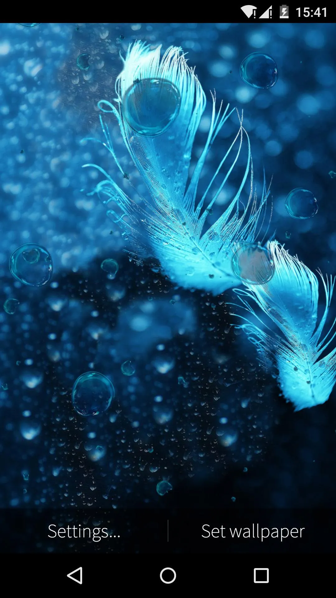 Feather Bubble Live Wallpaper | Indus Appstore | Screenshot