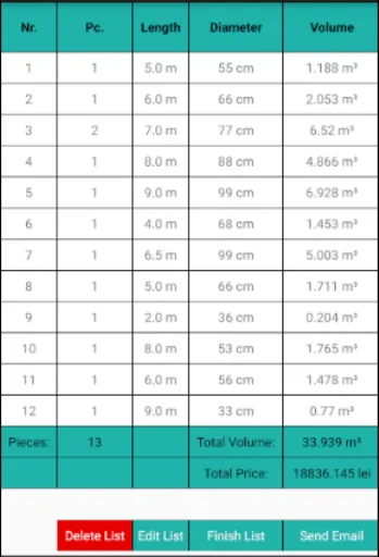 Wood Volume Calculator | Indus Appstore | Screenshot