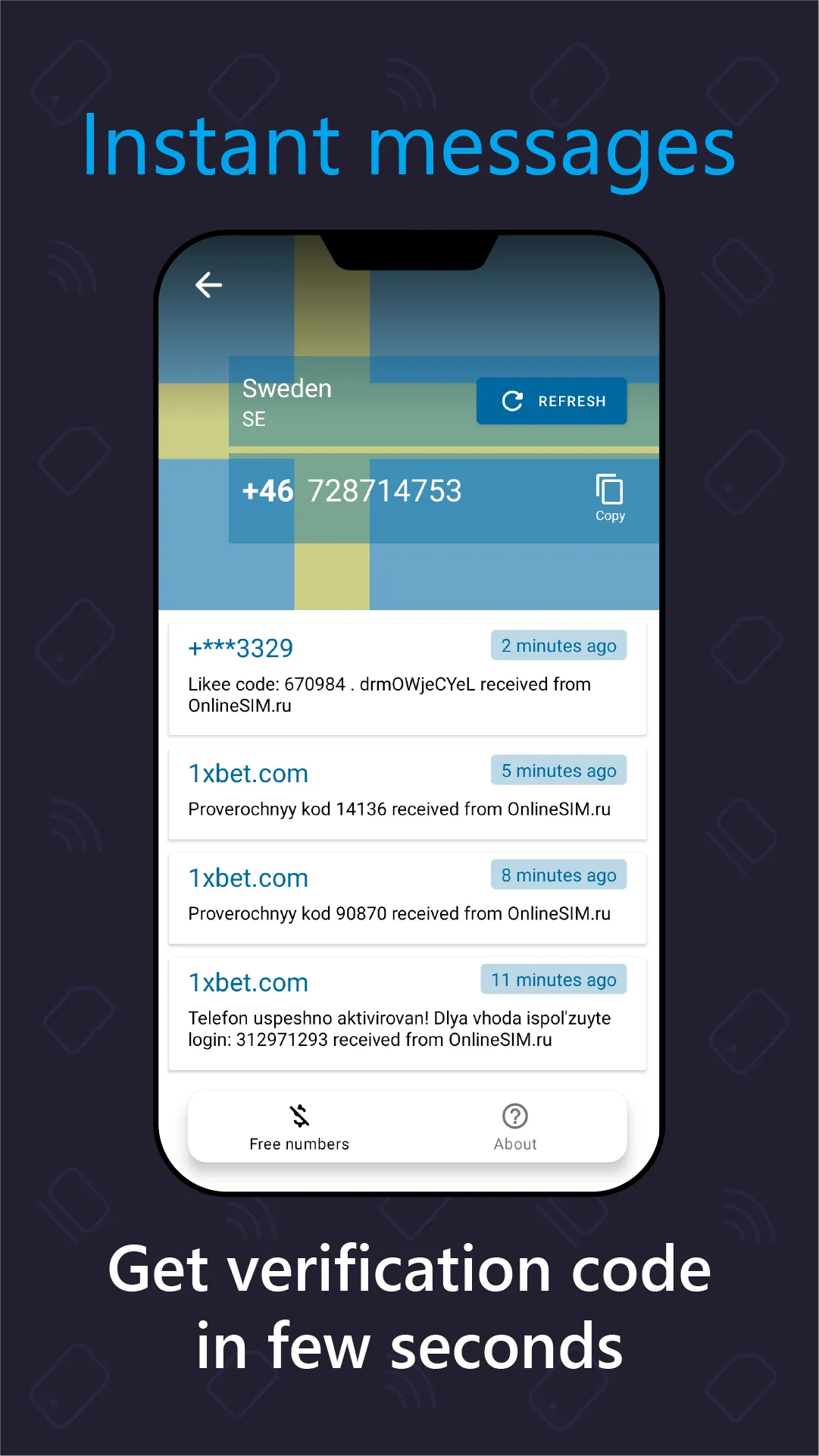 SMS Receiver - virtual numbers | Indus Appstore | Screenshot