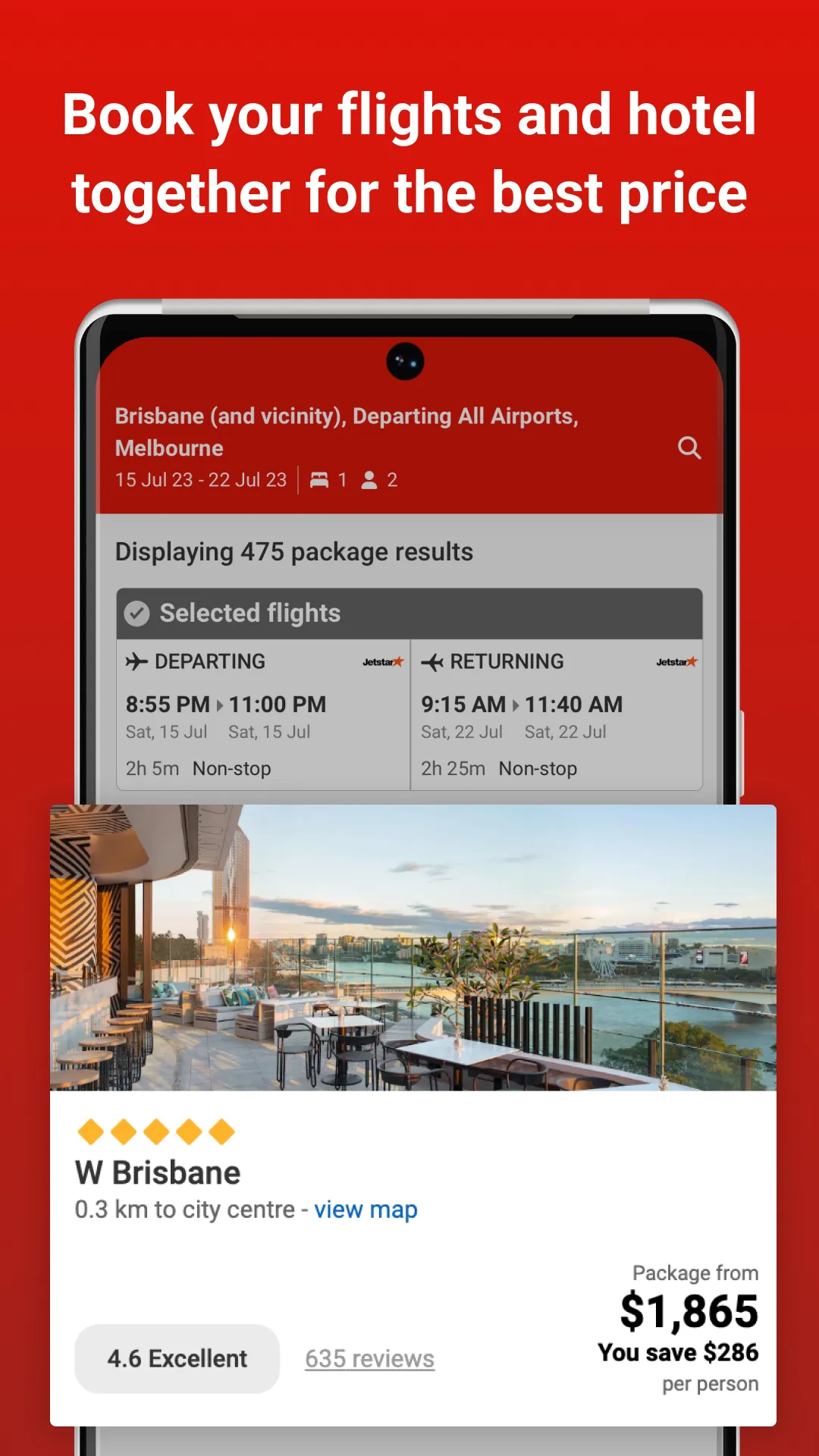 Webjet - Flights and Hotels | Indus Appstore | Screenshot