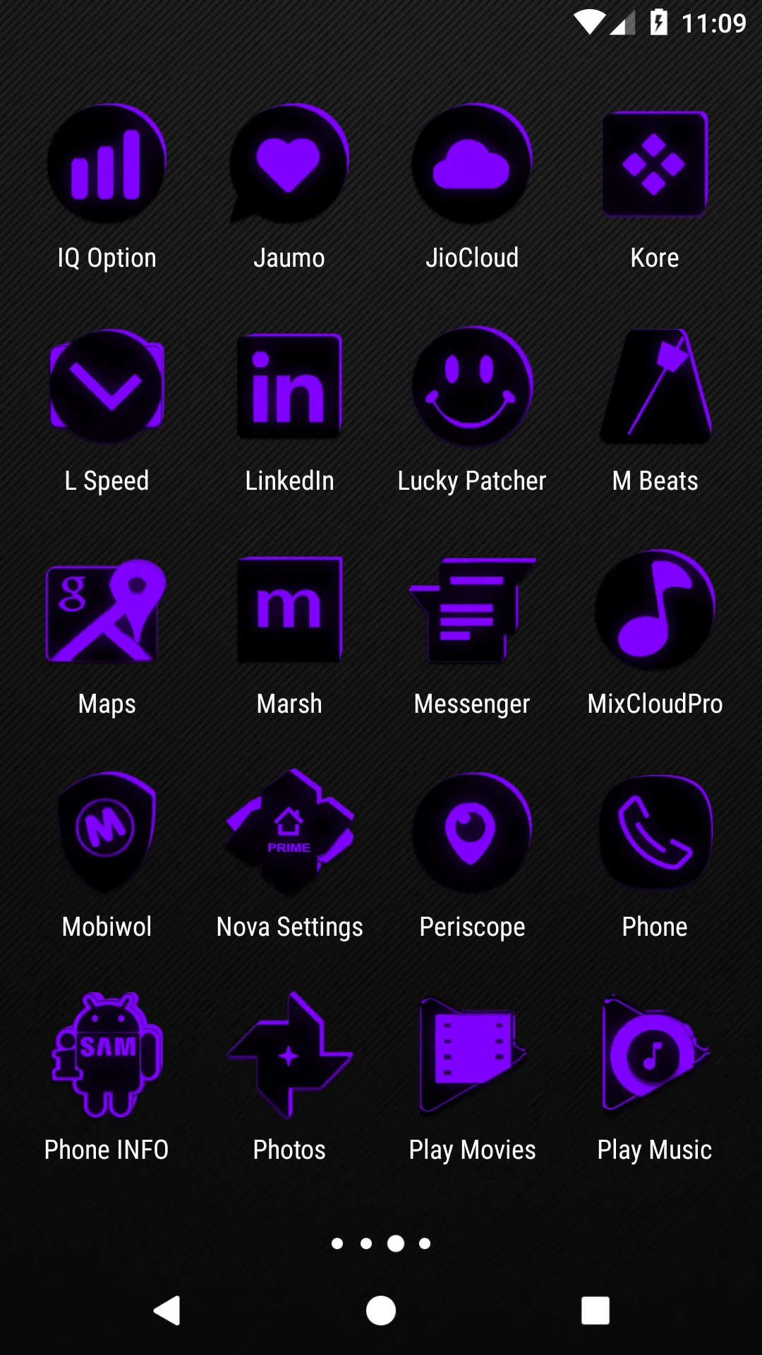 Flat Black and Purple IconPack | Indus Appstore | Screenshot