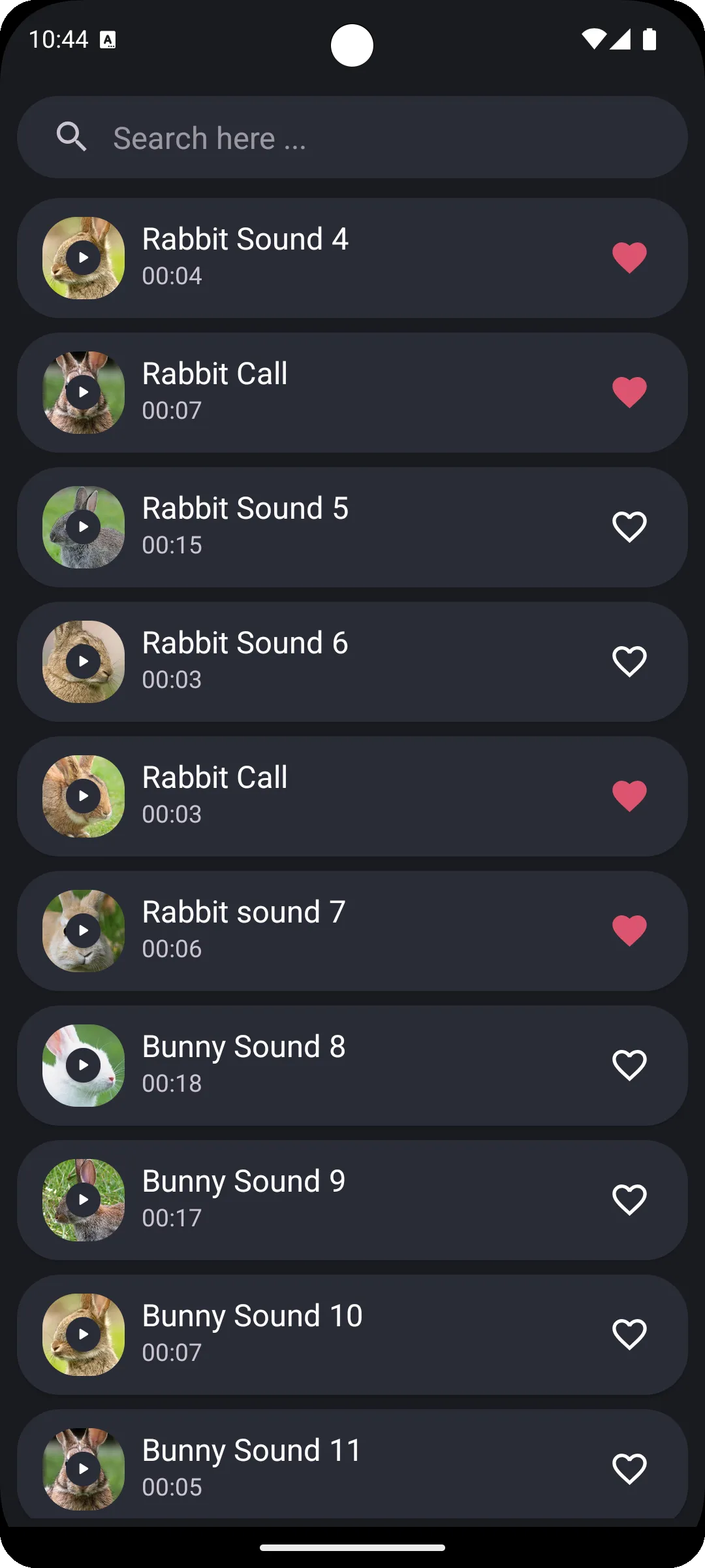 Rabbit Sounds | Indus Appstore | Screenshot