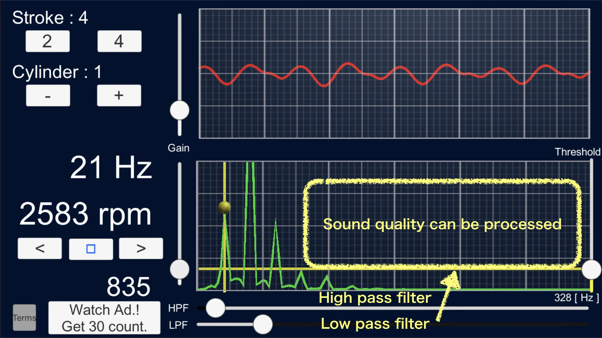 Engine Sound Analyzer:RPM Calc | Indus Appstore | Screenshot