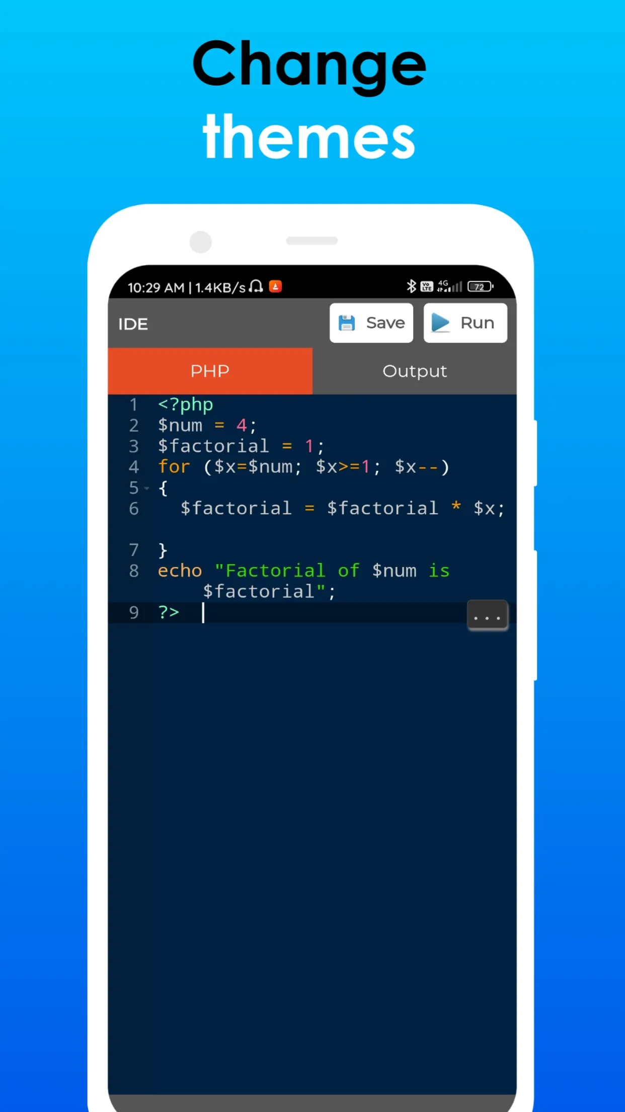 PHP Editor - Code & run PHP | Indus Appstore | Screenshot