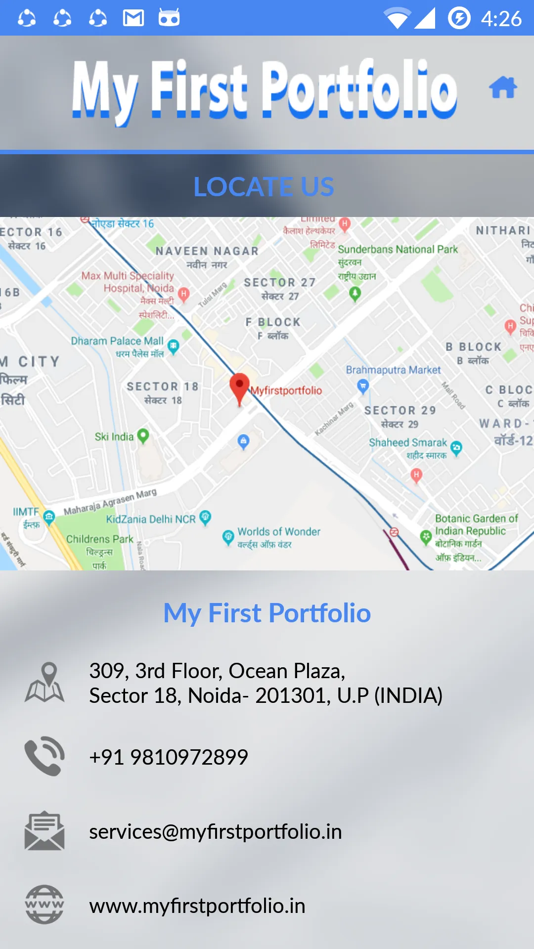 My First Portfolio | Indus Appstore | Screenshot