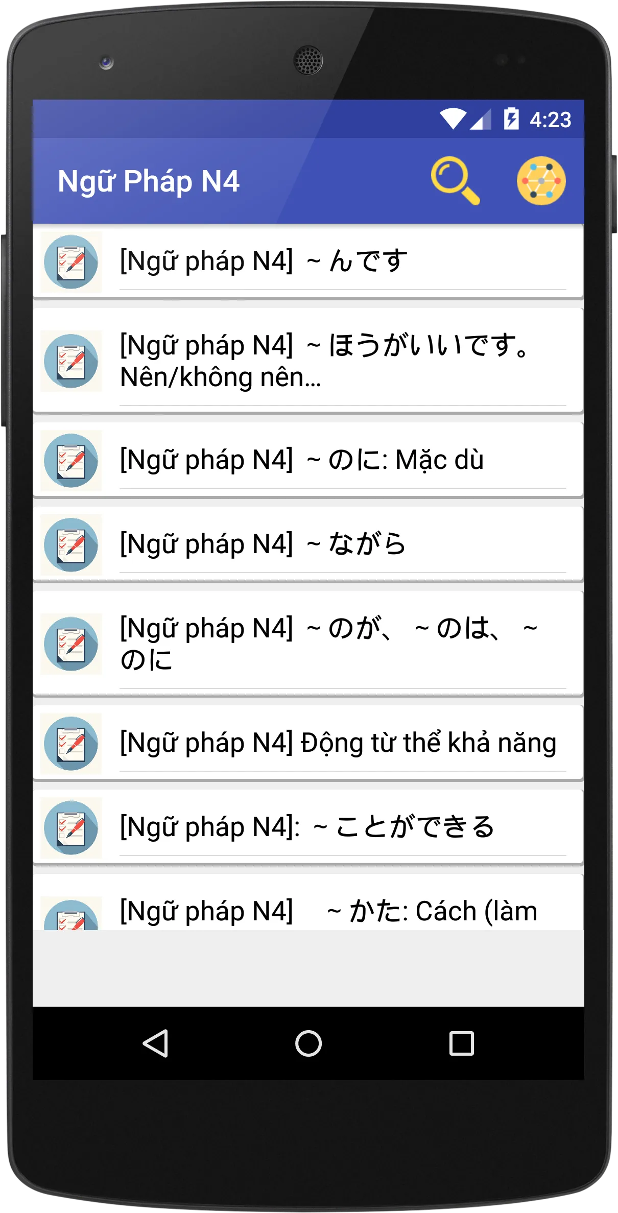 JLPT N4 - Luyện Thi N4 (ngữ ph | Indus Appstore | Screenshot