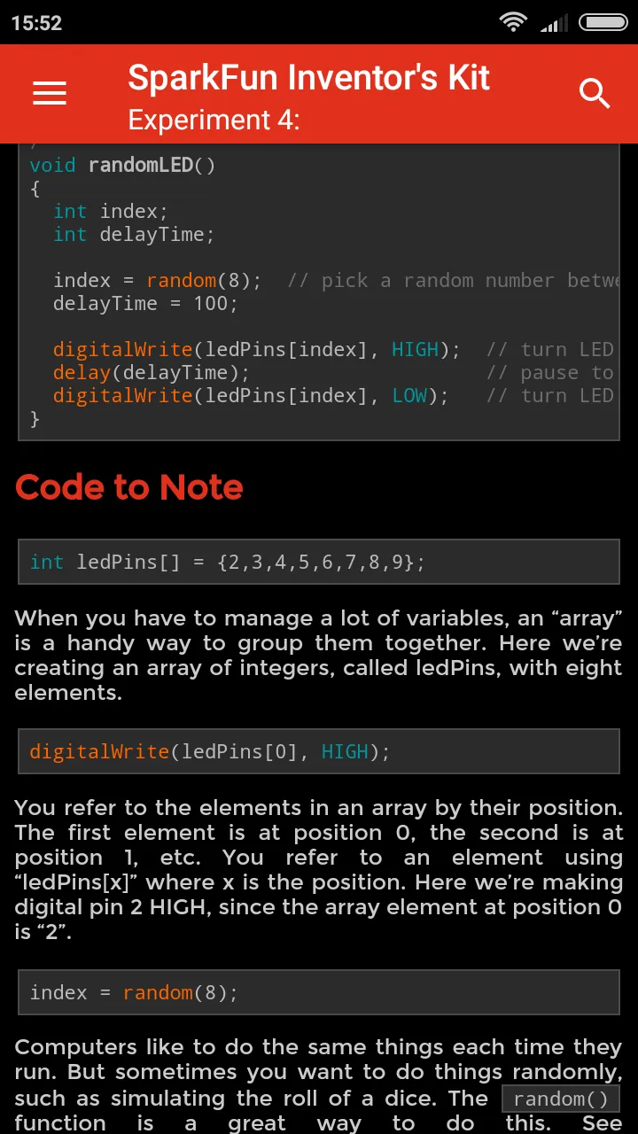 Arduino SparkFun Inventor's Ki | Indus Appstore | Screenshot