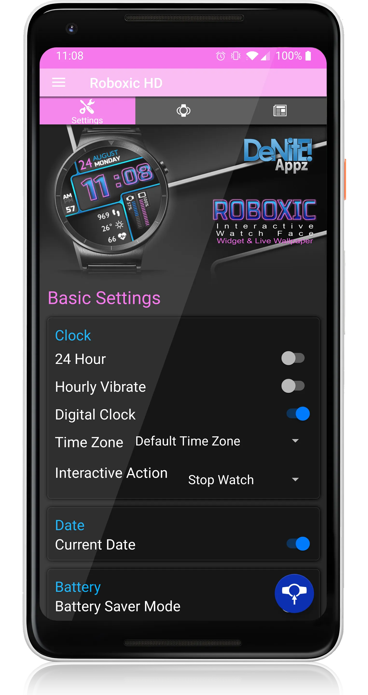 Roboxic HD Watch Face | Indus Appstore | Screenshot