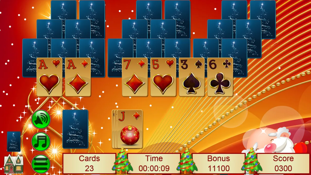 Xmas TriPeaks, card solitaire | Indus Appstore | Screenshot