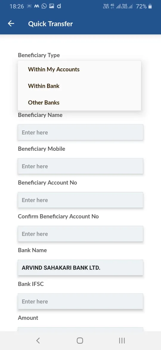 Arvind Sahakari Bank Ltd., Mob | Indus Appstore | Screenshot