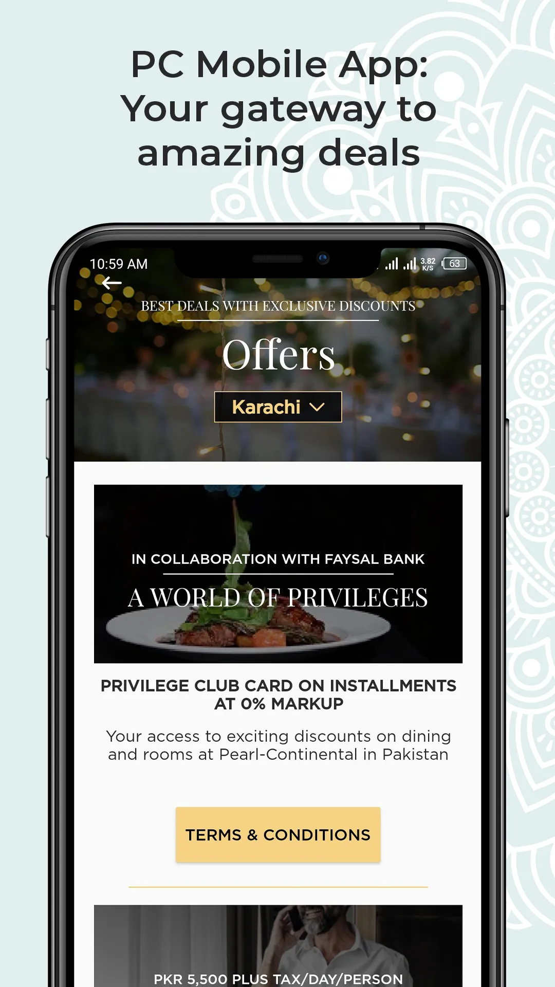 Pearl Continental Hotels - PC | Indus Appstore | Screenshot