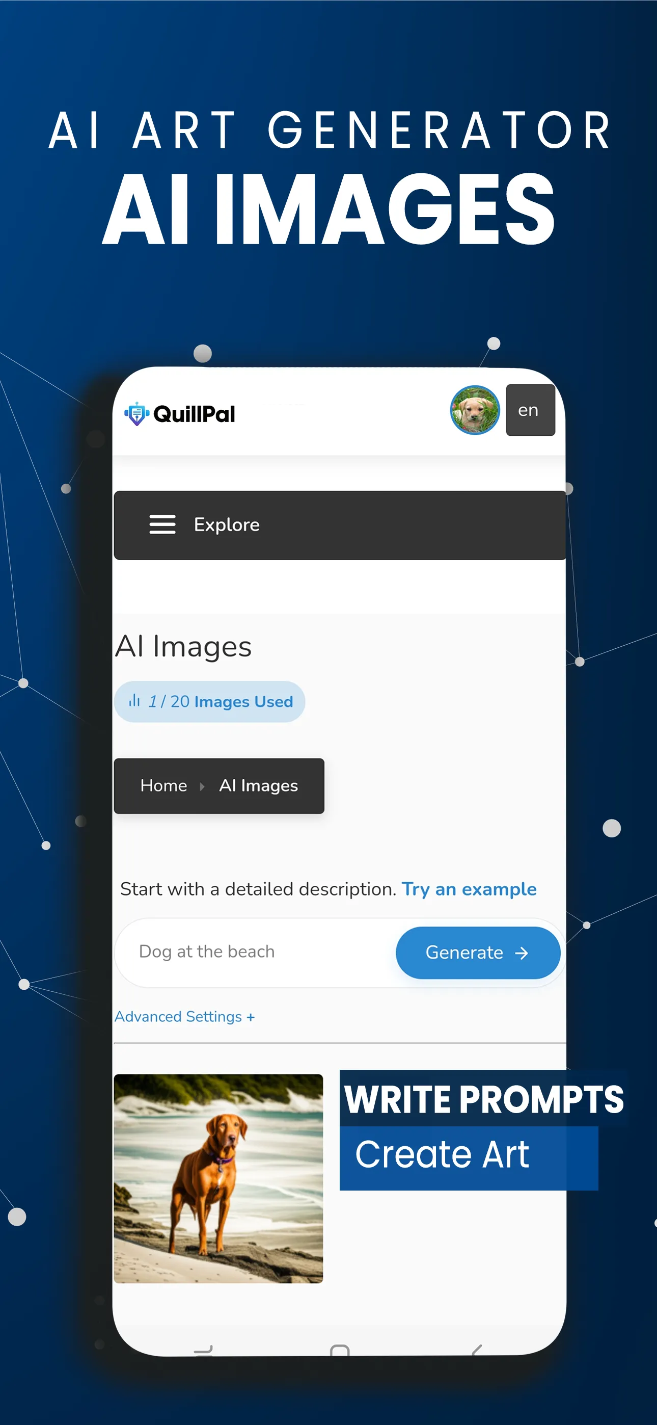 QuillPal AI Content Generator | Indus Appstore | Screenshot