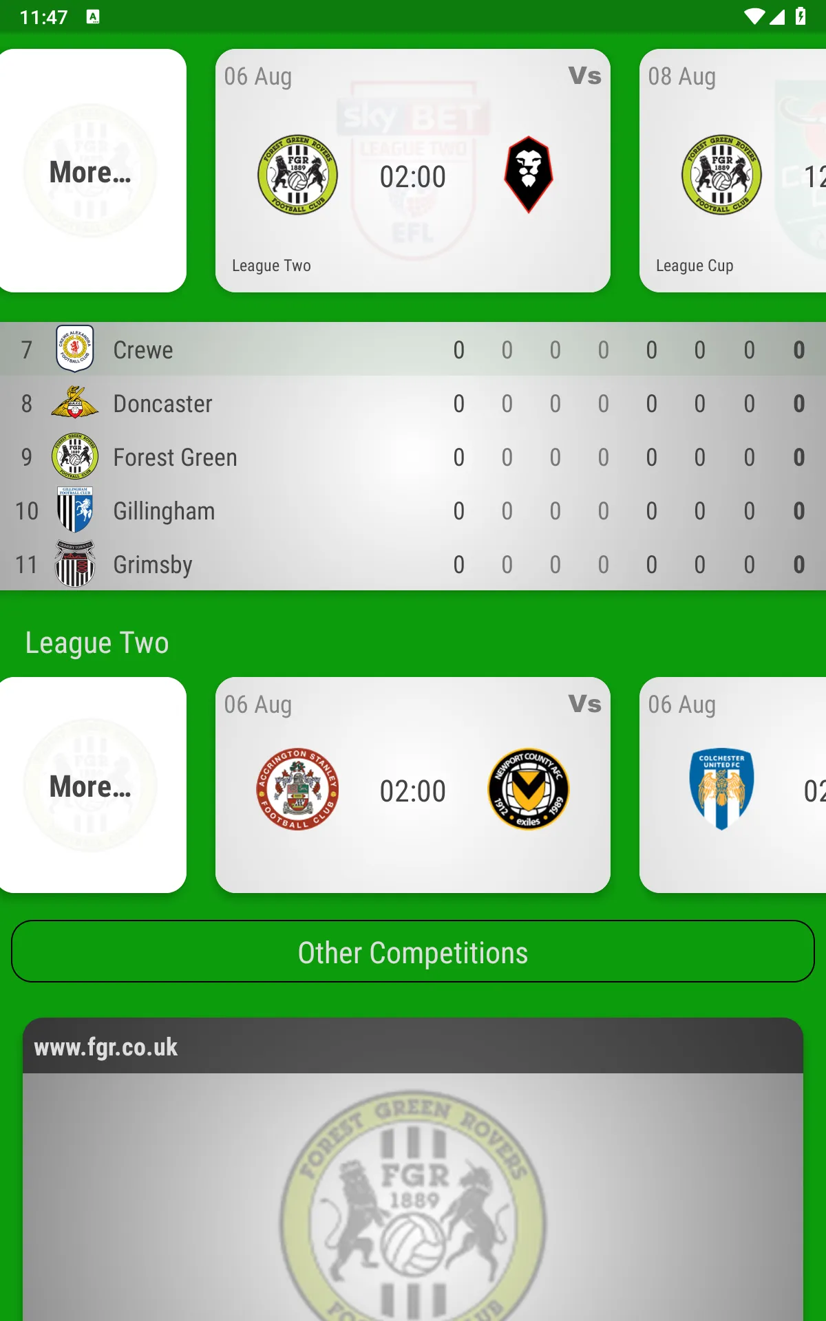 Forest Green Rovers Fan App | Indus Appstore | Screenshot