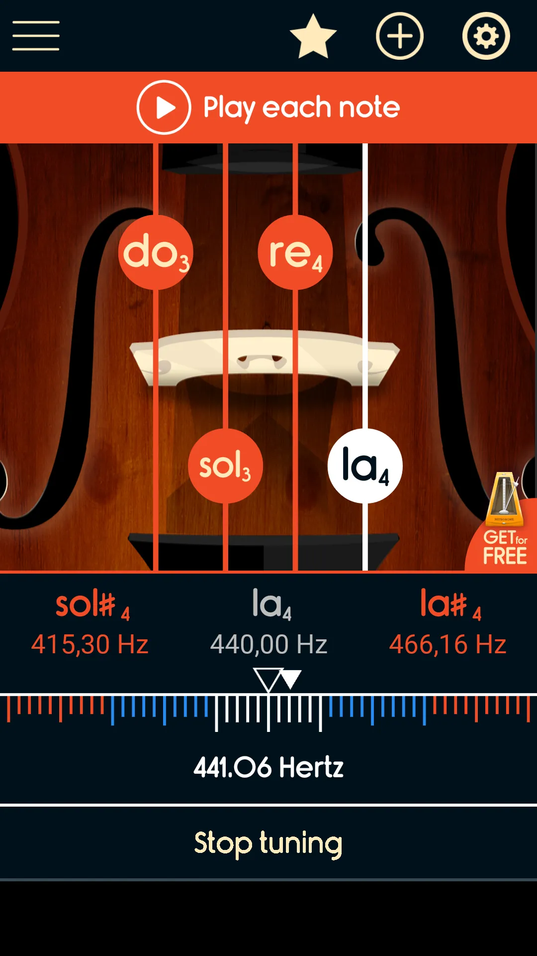 Master Viola Tuner | Indus Appstore | Screenshot