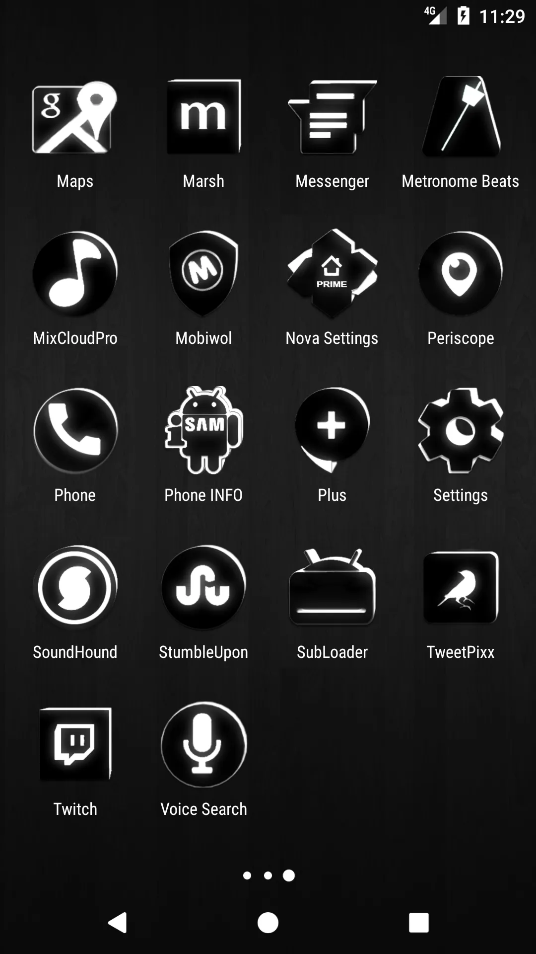 Flat Black and White Icon Pack | Indus Appstore | Screenshot