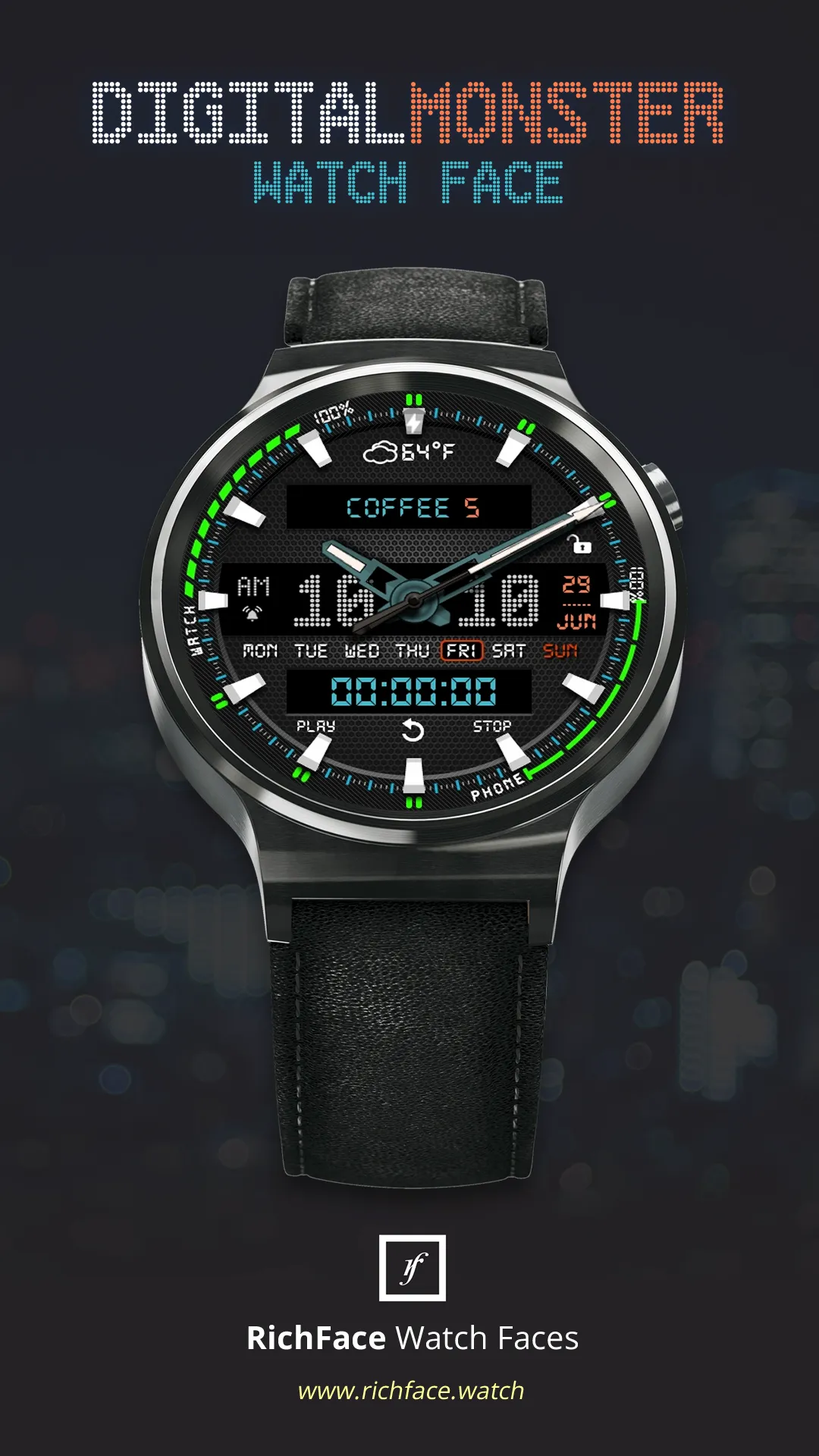 Digital Monster Watch Face | Indus Appstore | Screenshot