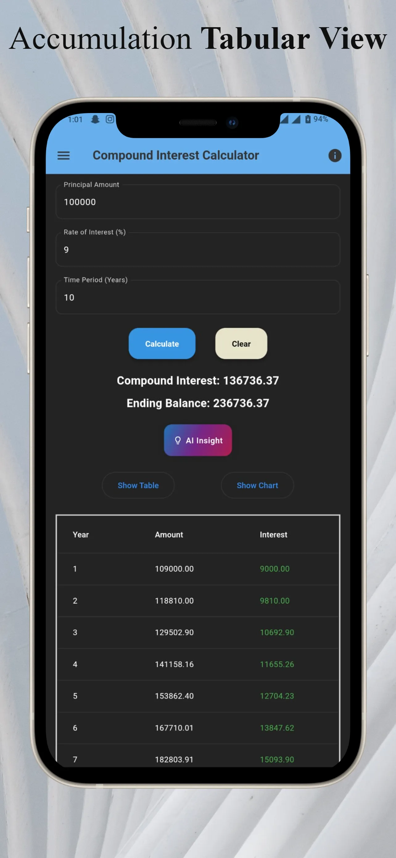 Compound Interest Calculator | Indus Appstore | Screenshot