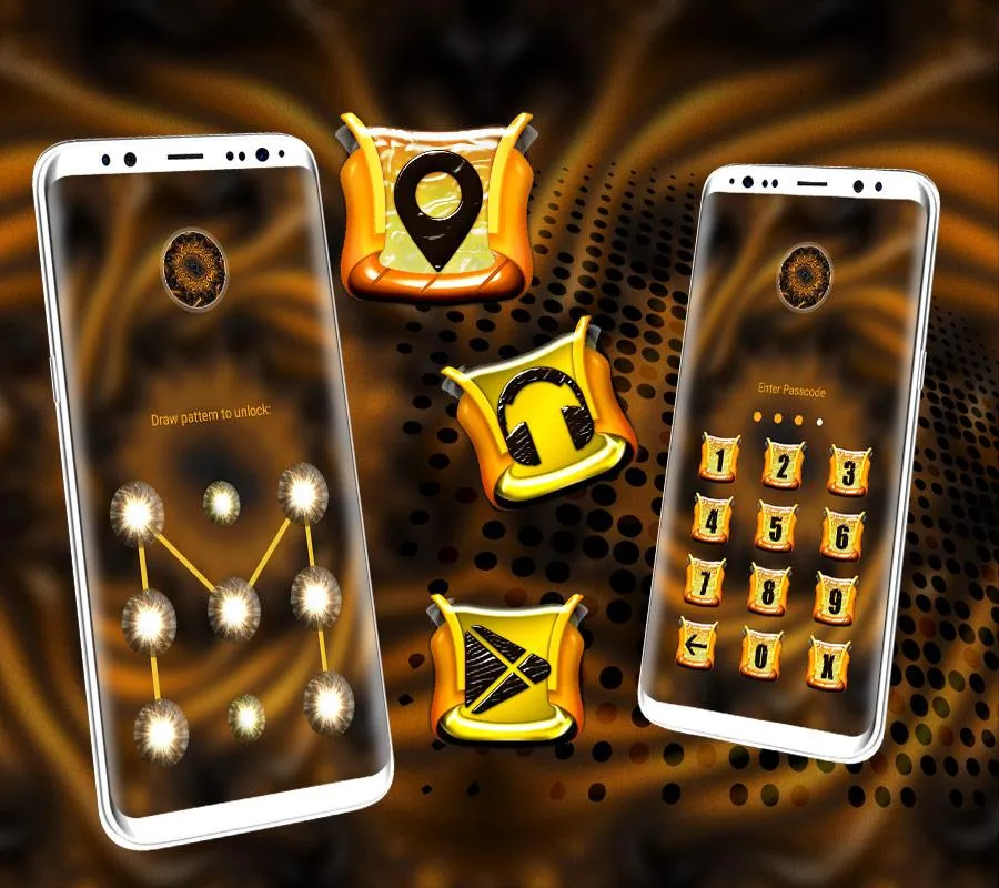 Golden Fractal Shape Theme | Indus Appstore | Screenshot