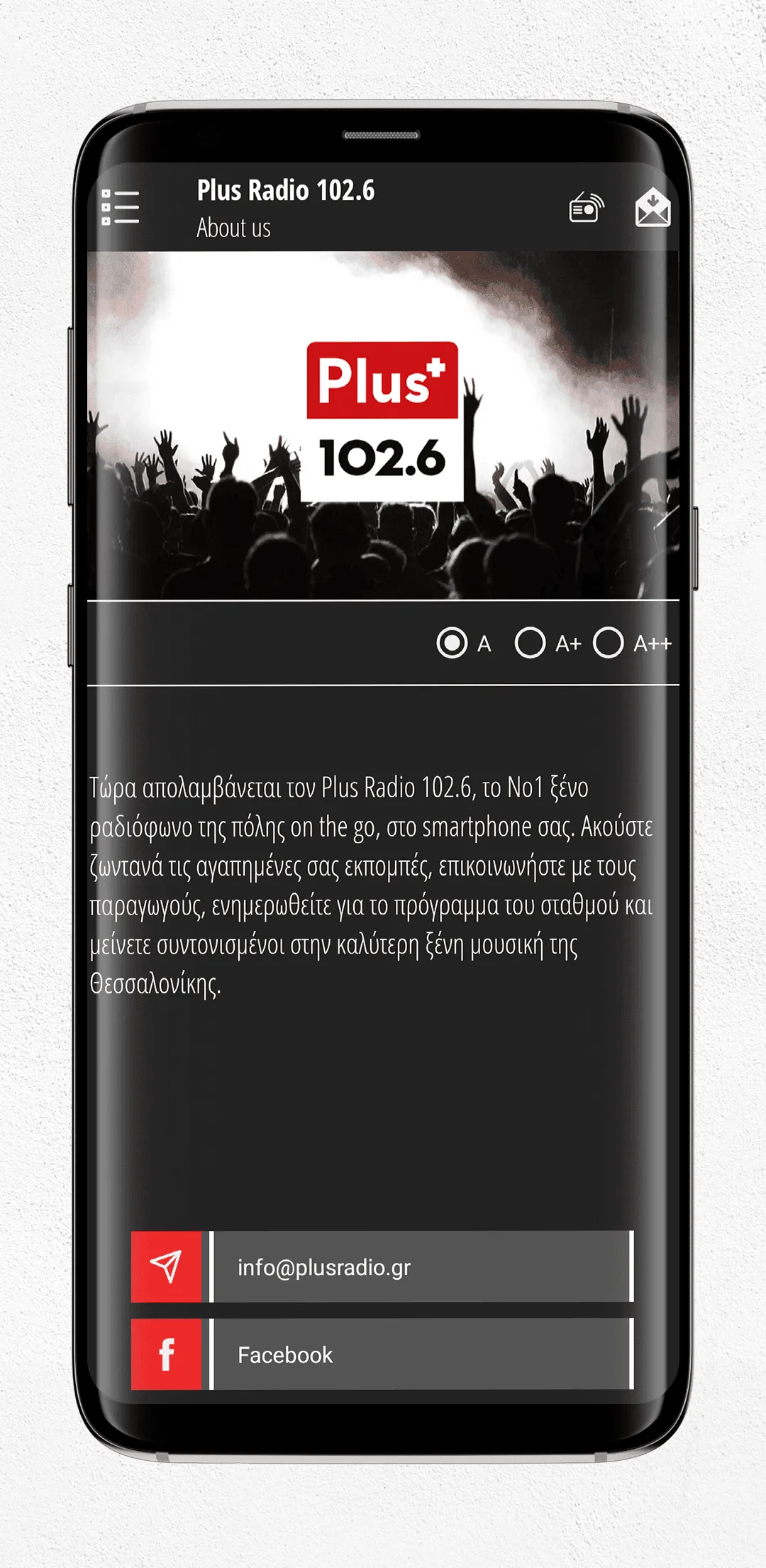 Plus Radio 102,6 | Indus Appstore | Screenshot