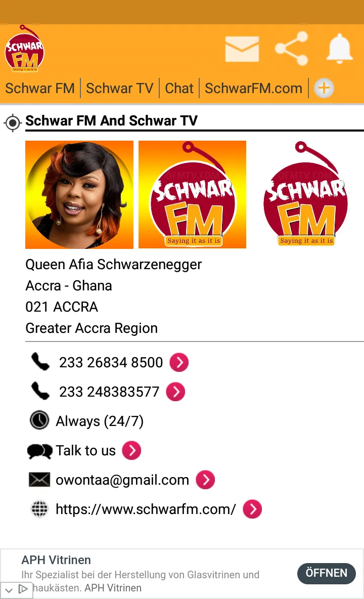 Schwar FM Ghana & LIVE Chat | Indus Appstore | Screenshot