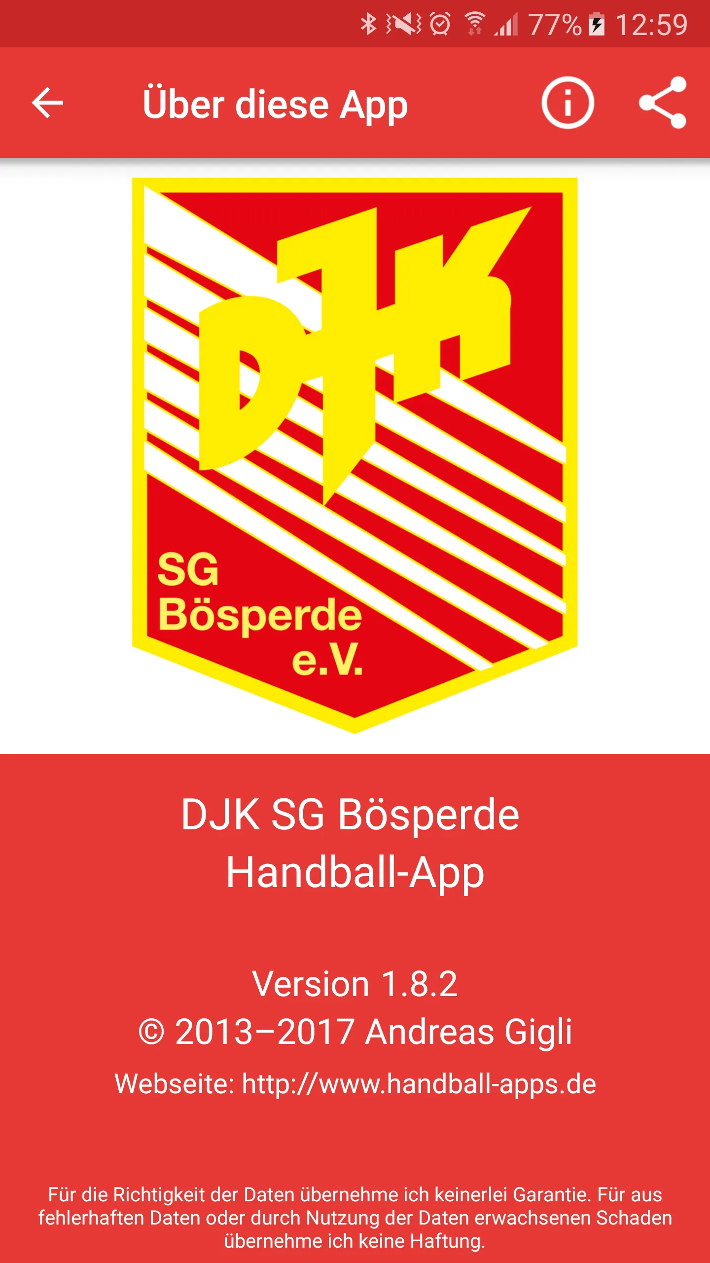 DJK SG Bösperde Handball | Indus Appstore | Screenshot